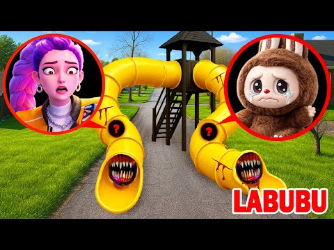 Mi DRONE Filmé Slide Eater poursuivant Labubu et Rumi dans la vraie vie !