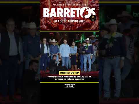 Governador Tarcísio de Freitas esteve presente na 71ª Festa do Peão de Barretos, no sábado (22)