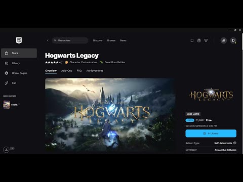 How To Install Hogwarts Legacy On Epic Games Launcher (Free Sale ends On 12/18/2025)