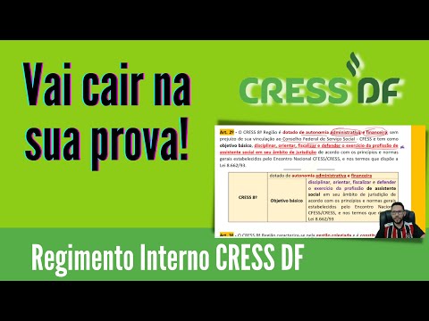 CRESS DF | VAI CAIR NA SUA PROVA! | REGIMENTO INTERNO