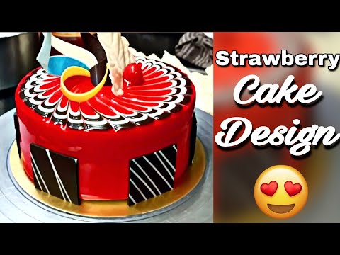 #strawberry Cake design #ad Garnish design #feeling strawberry crush
