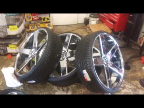 877-544-8473 30\" Inch Dub Baller Chrome Wheels Drilled to fit the Crown Vic Call us Free Shipping