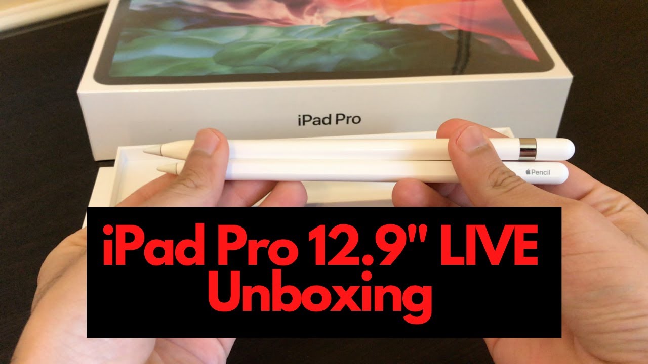 iPad Pro 12.9" + Apple Pencil LIVE Unboxing! (2020)