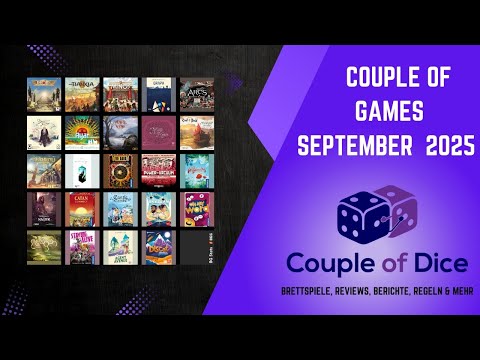Couple of Games - September 2025 - Our Board Game Monthly Review