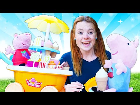 Spielzeugvideo mit Peppa Wutz. Irene baut für Peppa und Schorsch eine Eismaschine.
