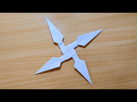 Origami KUNAI Shuriken | How To Make Paper Kunai Shuriken ! | Ninja Star