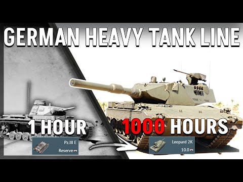 Die gesamte deutsche schwere Panzerlinie – 5 Abschüsse mit jedem Panzer