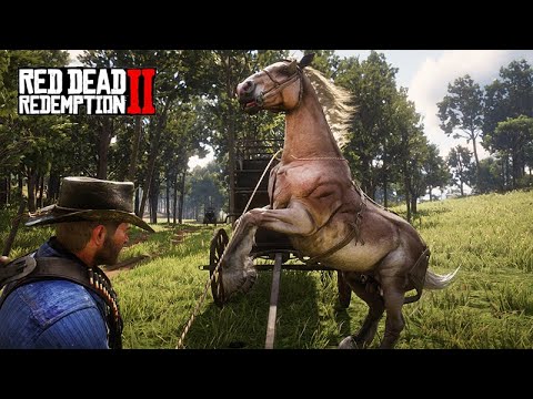 Roubando DOIS CAVALOS BELGAS + PESCARIA com o KIERAN - Red Dead Redemption 2