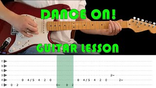 DANCE ON! - Guitar lesson (with tabs) - The Shadows