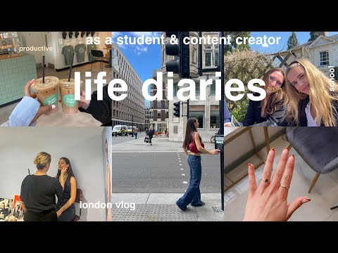 PRODUCTVE days in my life☁️ LONDON VLOG, school life, new nails & friends