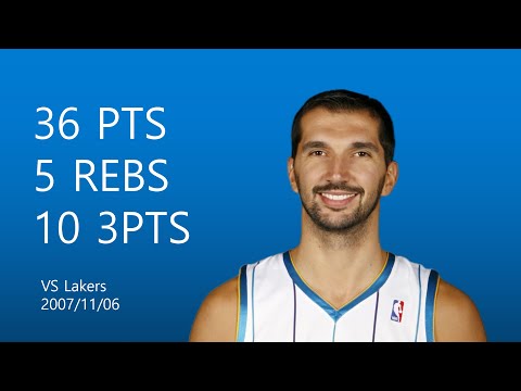 Peja Stojakovic | 36 pts,5 rebs,10 3pts | November 06,2007 | vs LAL