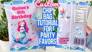 HOW TO MAKE A CUSTOM CHIP BAG PARTY FAVOR | DESIGN & ASSEMBLE WITH ME