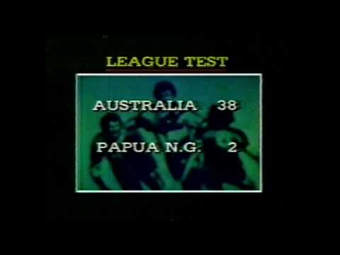 1982 Kangaroo Tour news bulletin - Reports of Test v Papua New Guinea