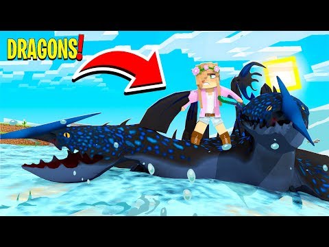 MY FIRST *SEASHOCKER DRAGON* (We can survive underwater) Minecraft dragons w/ Little Lizard