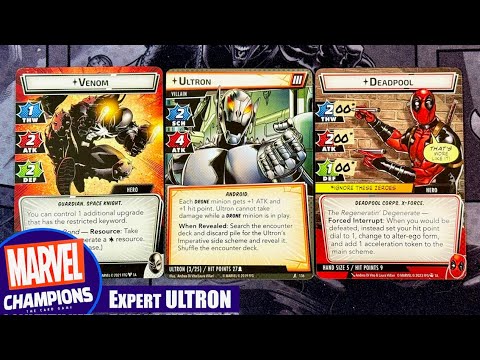 MARVEL CHAMPIONS | Solo Playthrough - DEADPOOL & VENOM vs Expert ULTRON