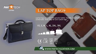 Download the video "Leather Laptop Bags by Pak Tech Leather(Manufacturer), Leather Belts | Leather Bags | Leather Gloves"