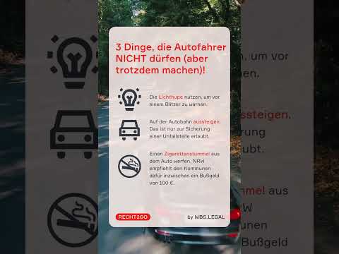 Was Autofahrer machen, aber eigentlich gar nicht dürfen! 🙅‍♂️ | WBS.LEGAL #shorts