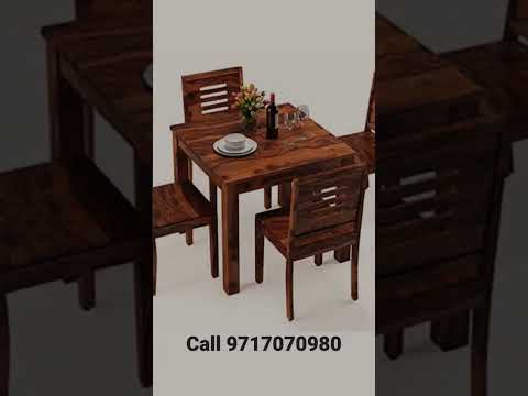 Marble top angel's modish solid sheesham wood four seater di...