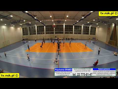 tv.nsk.pl 2018-11-14 NOSiR Nowy Dwór Maz. - Sparta Warszawa 3:0 (-16,-17,-22) 3. set 25:22