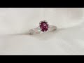 18 kt gold halo ring with diamonds “Peony” Video 4