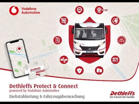 Diebstahlortung & Fahrzeugüberwachung powered by Vodafone Automotive: Dethleffs Protect & Connect