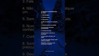 10 REGRAS FUNDAMENTAIS DA VIDA: