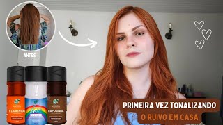TONALIZANDO O RUIVO EM CASA | RAPOSINHA + FLAMINGO (KAMALEÃO COLOR)|VLOG