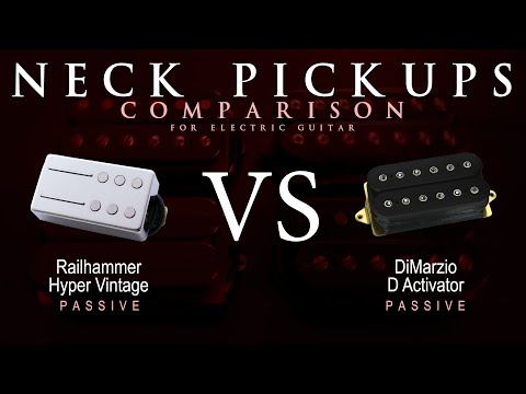 Railhammer HYPER VINTAGE vs DiMarzio D ACTIVATOR - Neck Guitar Pickup Comparison Tone Demo