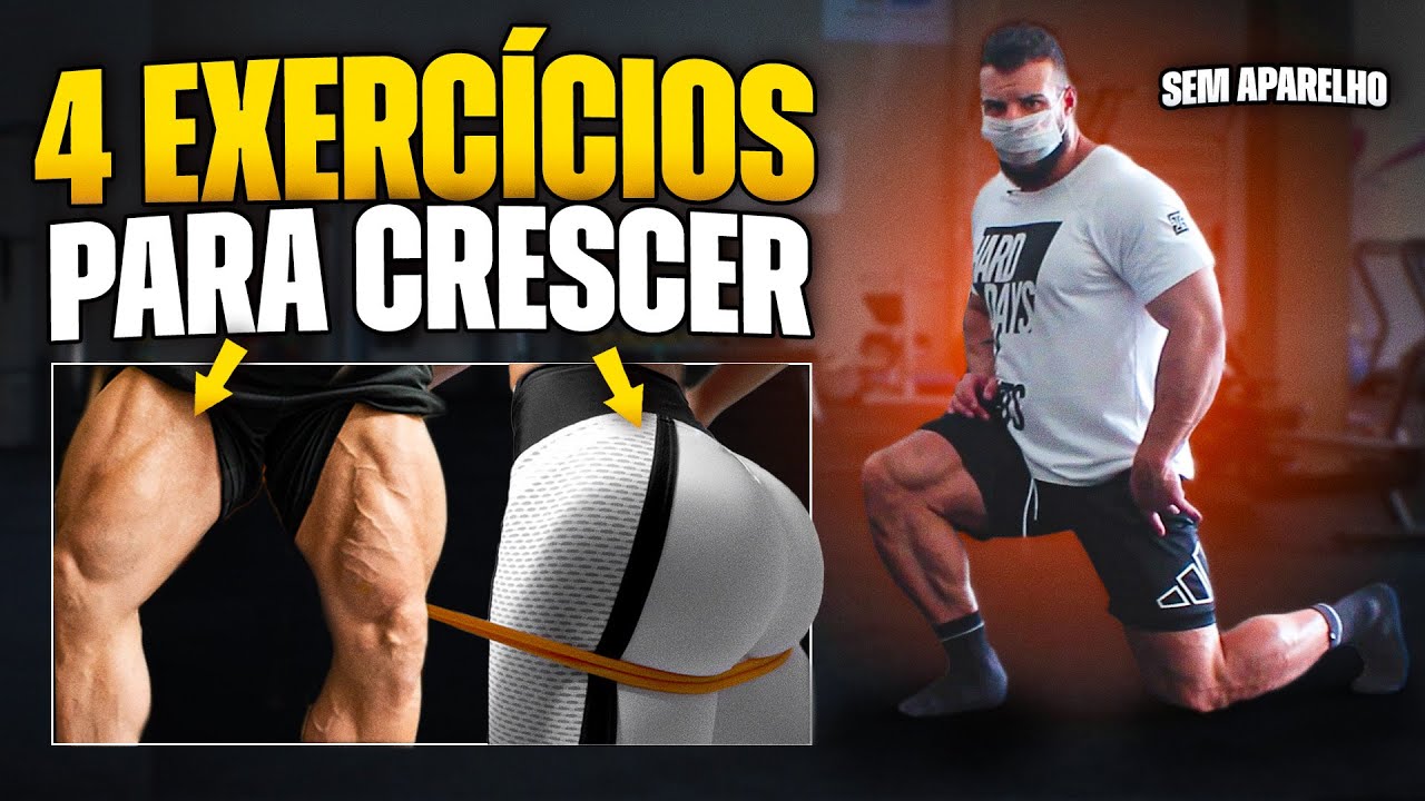 EXERCÍCIOS PARA ENGROSSAR AS PERNAS e CRESCER A BUNDA (EM CASA)