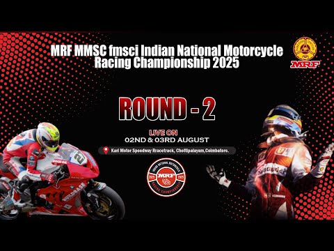 MRF MMSC fmsci Indian National Motorcycle Racing Championship 2025 Day 1 Round 2