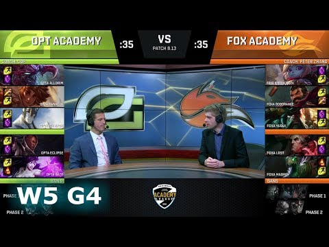 OpTic Gaming Academy vs Echo Fox Academy | Week 5 NA Academy League Summer 2018 | OPTA vs FOXA