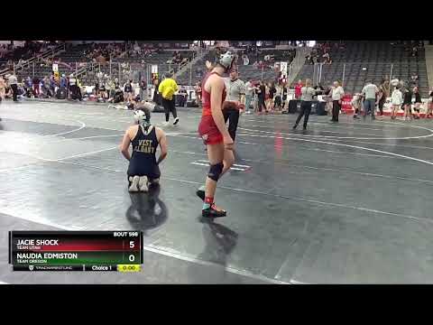122 Lbs Cons. Round 2 - Naudia Edmiston, Team Oregon Vs Jacie Shock, Team Utah Af97