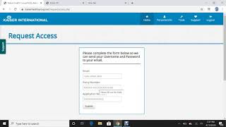 username and password in your kaiser account