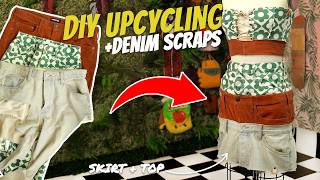 DIY Denim Upcycle: Multi-Waistband Skirt + Top | Beginner Friendly | Step-By-Step Tutorial