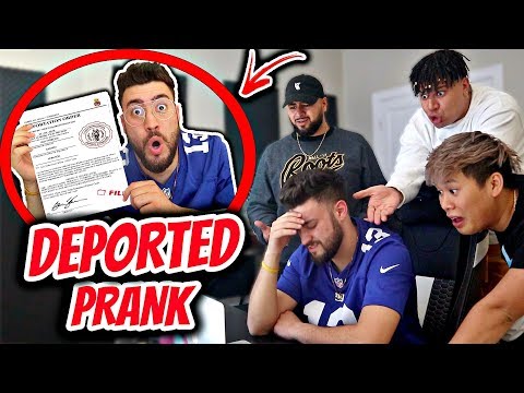 IM GETTING DEPORTED PRANK ON MY FRIENDS!! Video