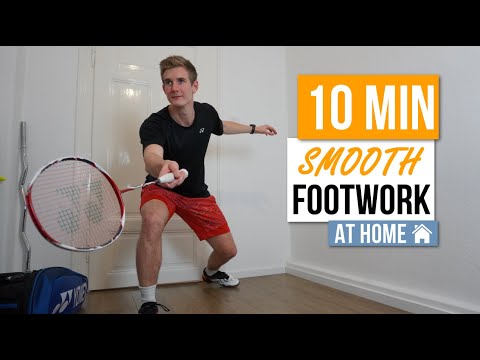 10 Min Smooth Badminton Footwork | At home