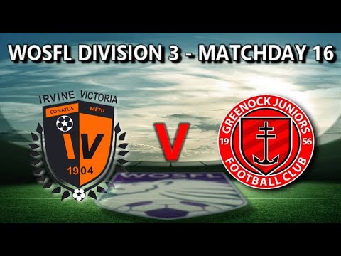 Irvine Vics 1 : Greenock Juniors 3 - 16th December 2023