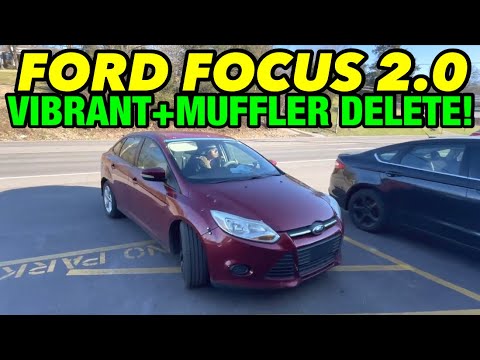 Thumbnail for 2014 Ford Focus 2.0L Exhaust w/ VIBRANT RESONATOR & MUFFLER DELETE! by Ford Focus