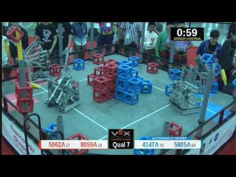 2015 VRC Tech Q7 - 5062A 8059A vs 4147A 5805A - 66 to 50 - VEX Worlds 2015 - Technology Division