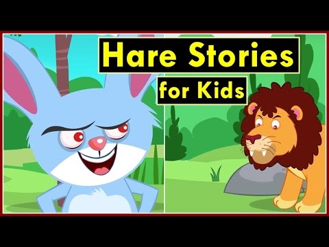 Hare and Lion Story, The Hare and Tortoise Story | Rabbit Stories for Kids
