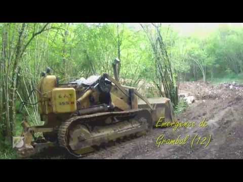 Spéléo Aveyron - Émergence de Grambal 1er épisode - chargeur à chenilles - Caterpillar 955 H