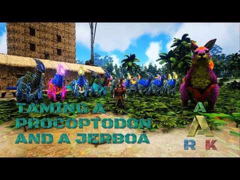 Taming A Procoptodon A Jerboa Ark Survival Evolved Crystal Isles ep14