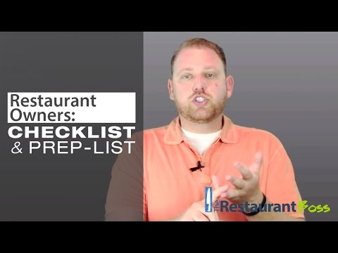 Checkliste und Vorbereitungsliste für die Küche eines Restaurantbesitzers