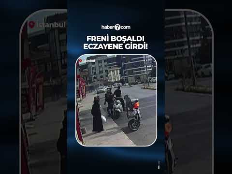 Freni boşalan hafriyat kamyonu eczaneye girdi!
