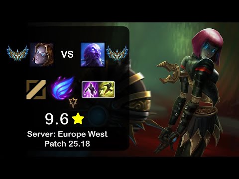 Orianna Mid vs Ryze - EUW Challenger - Patch 25.18