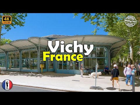 🇫🇷  VICHY France Walking Tour | Beautiful Spa Town in 4K 60fps