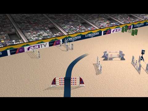 Longines FEI World Cup Jumping 2013/14 Oslo, Norway - Course Animation