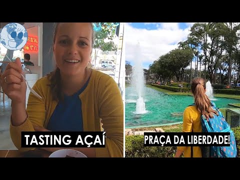 Belo Horizonte, Brasil! Plaza Liberdade, história e açaí