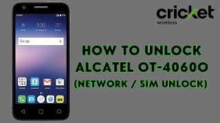 How To Unlock Alcatel One Touch Streak OT-4060O (Cricket Wireless) - [romshillzz]