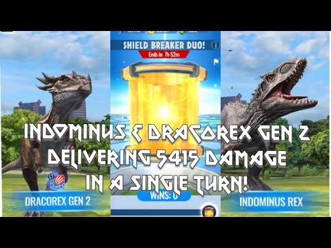 JWA   5415 damage from Dracorex Gen 2 & Indominus, against the Shield Breaker Duo